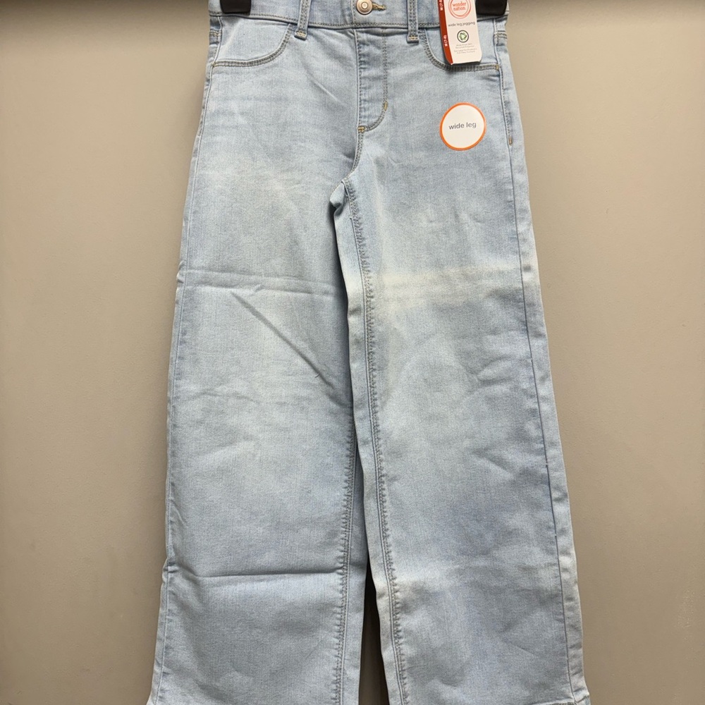 wonder nation Light Wash Wide-Leg Kids Jeans